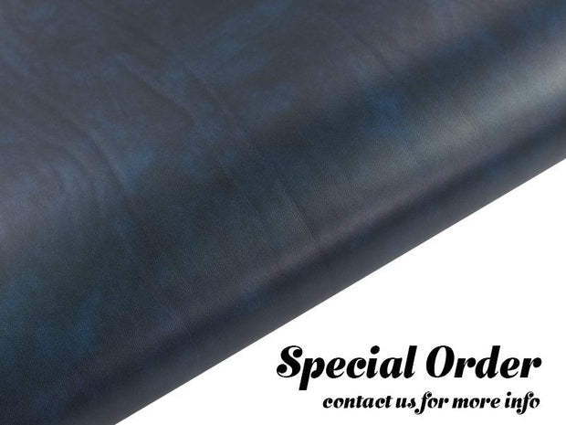 blue museum leather special order